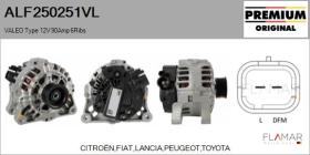 VALEO ALF250251VL - ALT NUEVO ORIG. VALEO Type 12V 90Amp PR6