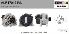 VALEO ALF170151VL - ALT NUEVO ORIG. VALEO Type 12V 90Amp PR6