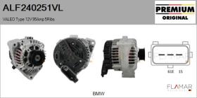 VALEO ALF240251VL - ALT NUEVO ORIG. VALEO Type 12V 95Amp PR5