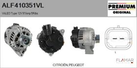 VALEO ALF410351VL - ALT NUEVO ORIG. VALEO Type 12V 97Amp PR5