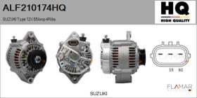HQ ALF210174HQ - ALT NUEVO SUZUKI Type 12V 85Amp PR4