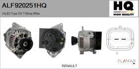 HQ ALF920251HQ - ALT NUEVO VALEO Type 12V 110Amp PR3