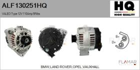 HQ ALF130251HQ - ALT NUEVO VALEO Type 12V 110Amp PR5