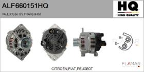 HQ ALF660151HQ - ALT NUEVO VALEO Type 12V 110Amp PR6