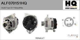 HQ ALF070151HQ - ALT NUEVO VALEO Type 12V 110Amp PR6