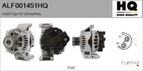 HQ ALF001451HQ - ALT NUEVO VALEO Type 12V 120Amp PFR6