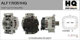 HQ ALF170351HQ - ALT NUEVO VALEO Type 12V 120Amp PFR6