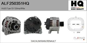 HQ ALF250351HQ - ALT NUEVO VALEO Type 12V 120Amp PFR6