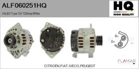 HQ ALF060251HQ - ALT NUEVO VALEO Type 12V 120Amp PR6