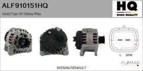 HQ ALF910151HQ - ALT NUEVO VALEO Type 12V 125Amp 7Ribs