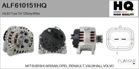 HQ ALF610151HQ - ALT NUEVO VALEO Type 12V 125Amp PFR6