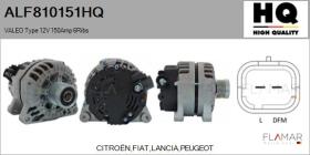 HQ ALF810151HQ - ALT NUEVO VALEO Type 12V 150Amp PFR6