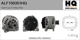 HQ ALF150351HQ - ALT NUEVO VALEO Type 12V 150Amp PFR7