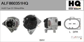 HQ ALF860351HQ - ALT NUEVO VALEO Type 12V 150Amp PR6