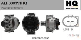 HQ ALF330351HQ - ALT NUEVO VALEO Type 12V 180Amp PFR8