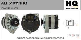 HQ ALF510351HQ - ALT NUEVO VALEO Type 12V 70Amp