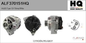 HQ ALF370151HQ - ALT NUEVO VALEO Type 12V 70Amp PR5