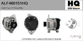HQ ALF460151HQ - ALT NUEVO VALEO Type 12V 70Amp PR6