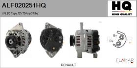 HQ ALF020251HQ - ALT NUEVO VALEO Type 12V 75Amp PR3