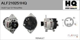 HQ ALF210251HQ - ALT NUEVO VALEO Type 12V 75Amp PR6