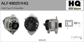 HQ ALF490251HQ - ALT NUEVO VALEO Type 12V 75Amp PR6