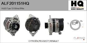 HQ ALF201151HQ - ALT NUEVO VALEO Type 12V 80Amp PR5