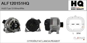 HQ ALF120151HQ - ALT NUEVO VALEO Type 12V 80Amp PR6