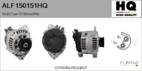 HQ ALF150151HQ - ALT NUEVO VALEO Type 12V 80Amp PR6