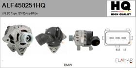 HQ ALF450251HQ - ALT NUEVO VALEO Type 12V 80Amp PR6