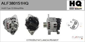 HQ ALF380151HQ - ALT NUEVO VALEO Type 12V 80Amp PR6