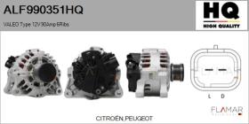 HQ ALF990351HQ - ALT NUEVO VALEO Type 12V 90Amp PFR6