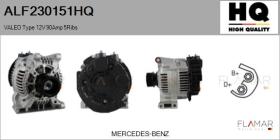HQ ALF230151HQ - ALT NUEVO VALEO Type 12V 90Amp PR5