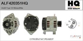HQ ALF420351HQ - ALT NUEVO VALEO Type 12V 90Amp PR6