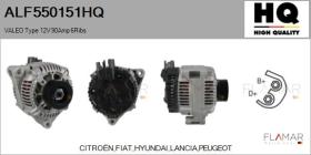 HQ ALF550151HQ - ALT NUEVO VALEO Type 12V 90Amp PR6