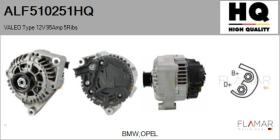 HQ ALF510251HQ - ALT NUEVO VALEO Type 12V 95Amp PR5