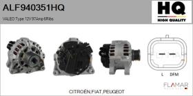 HQ ALF940351HQ - ALT NUEVO VALEO Type 12V 97Amp PFR6
