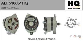 HQ ALF510651HQ - ALT NUEVO VALEO Type 24V 60Amp