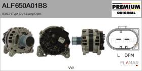 BOSCH ALF650A01BS - ALT OE New BOSCH Type 12V