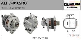 RS ALF740102RS - ALT REM. N/C HITACHI Type 12V 100Amp PFR6