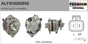 RS ALF910202RS - ALT REM. N/C HITACHI Type 12V 110Amp PFR6