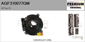 GM AGF310077GM - Anillo Airbag GM