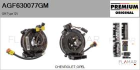 GM AGF630077GM - Anillo Airbag OPEL