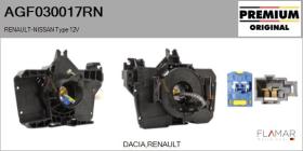 RENAULT NISSAN AGF030017RN - Anillo Airbag RENAULT