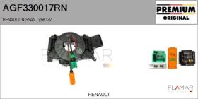 RENAULT NISSAN AGF330017RN - Anillo Airbag RENAULT