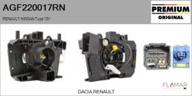 RENAULT NISSAN AGF220017RN - Anillo Airbag RENAULT