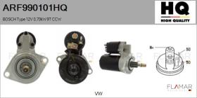 HQ ARF990101HQ - ARR NUEVO BOSCH Type 12V 0,70kW 9T CCW