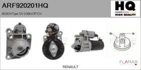 HQ ARF920201HQ - ARR NUEVO BOSCH Type 12V 0,90kW 9T CW