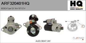HQ ARF320401HQ - ARR NUEVO BOSCH Type 12V 1,00kW 10T CCW