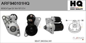HQ ARF940101HQ - ARR NUEVO BOSCH Type 12V 1,00kW 10T CCW
