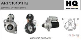 HQ ARF510101HQ - ARR NUEVO BOSCH Type 12V 1,10kW 10T CCW